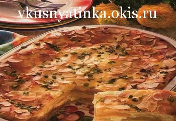 Пирог с творогом и абрикосами